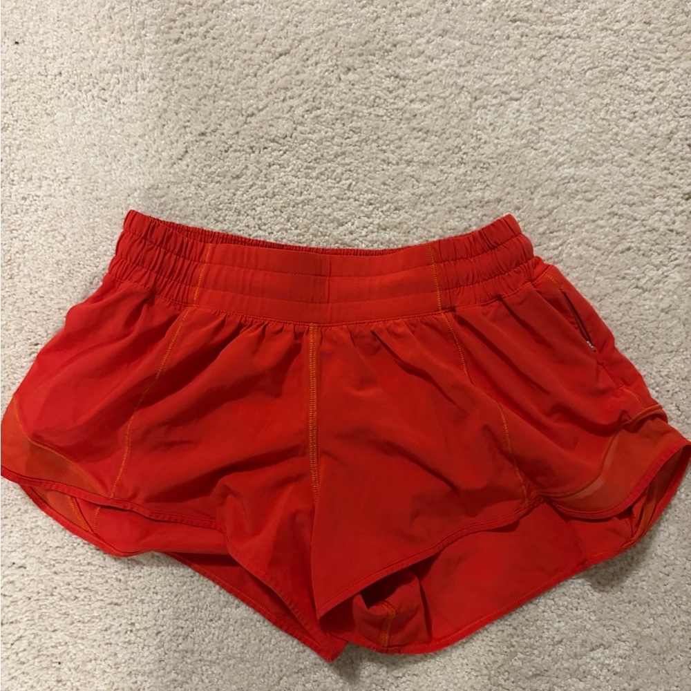 Lululemon Hotty Hots Women's Red Athletic Shorts
